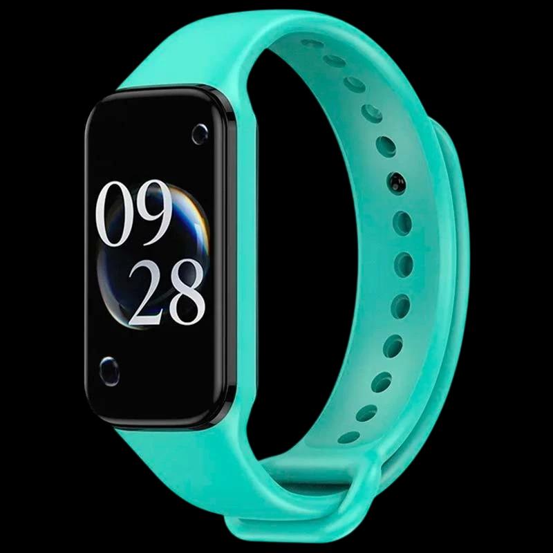 Bracelet en silicone compatible avec Xiaomi Smart Band 8 Active de couleur Turquoise