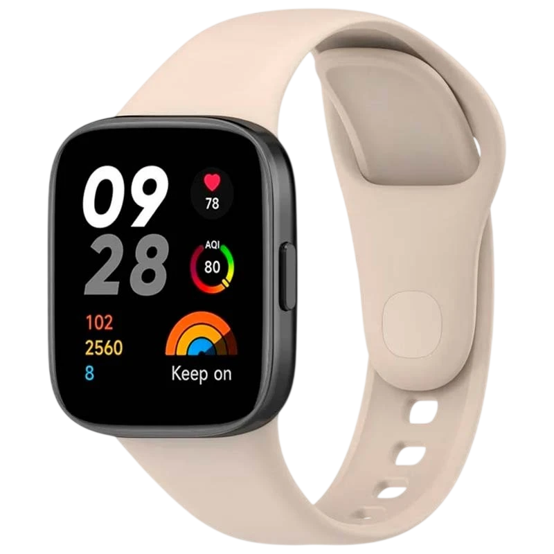 Pulseira de silicone marfim para Xiaomi Redmi Watch 3
