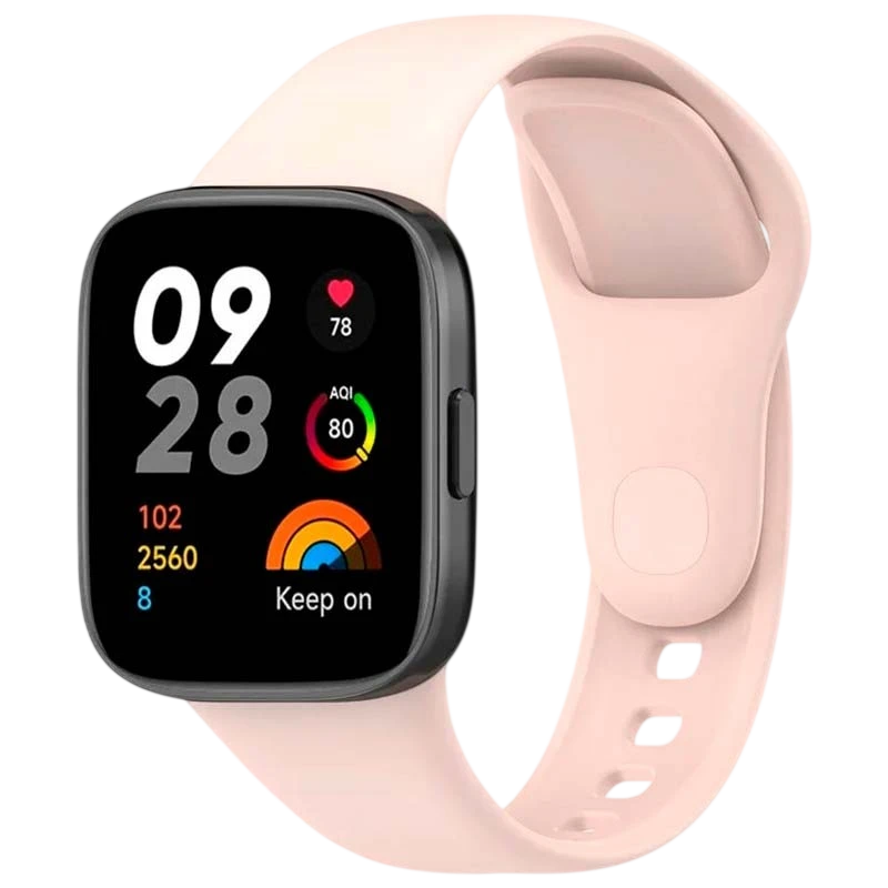 Pulseira de silicone rosa para Xiaomi Redmi Watch 3