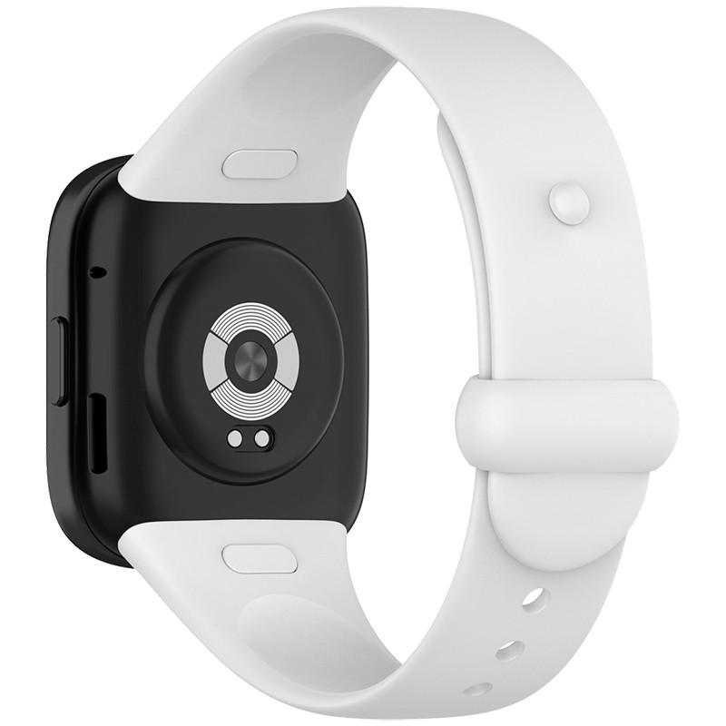 vista trasera de la Correa Sports de silicona blanca para Xiaomi Redmi Watch 3