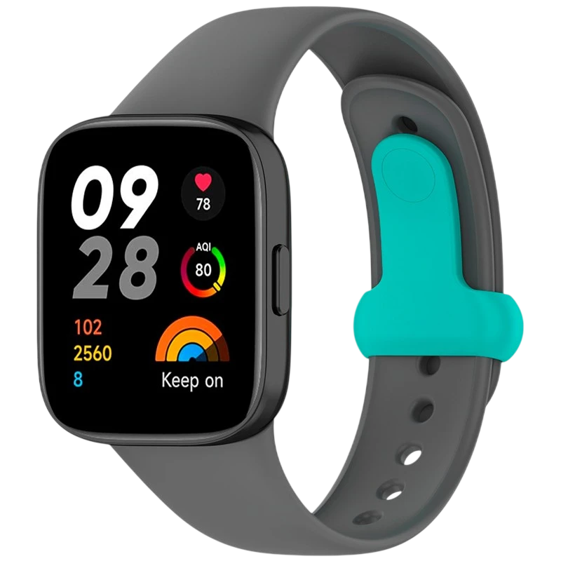 Correa Sports de silicona gris para Xiaomi Redmi Watch 3