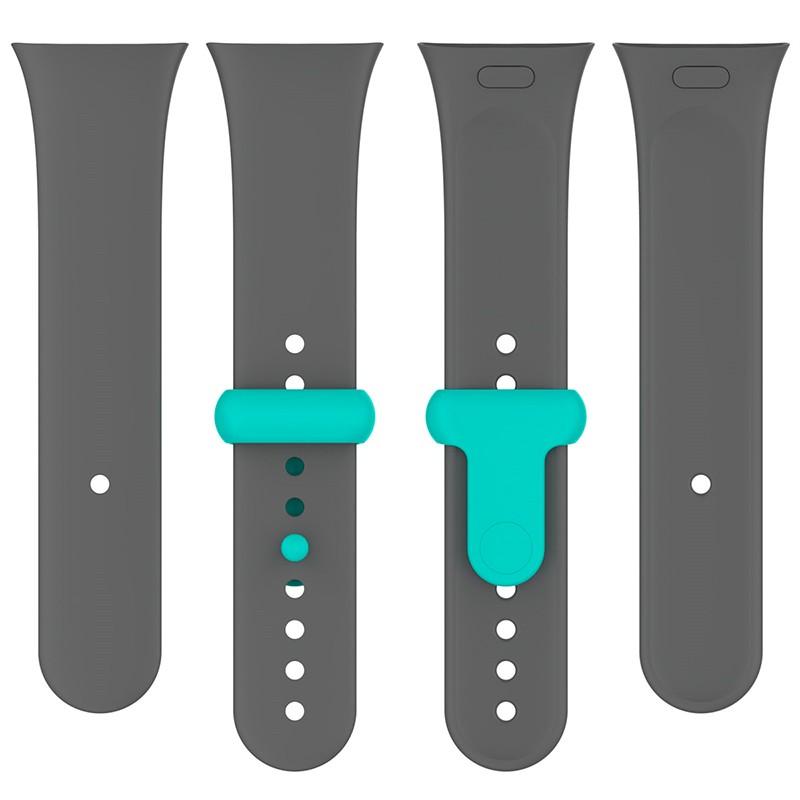 interior y exterior de la Correa Sports de silicona gris para Xiaomi Redmi Watch 3