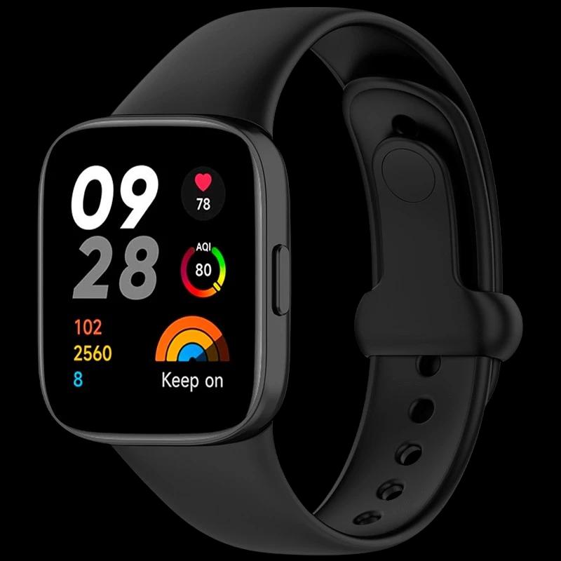 Correa Sports de silicona negra para Xiaomi Redmi Watch 3