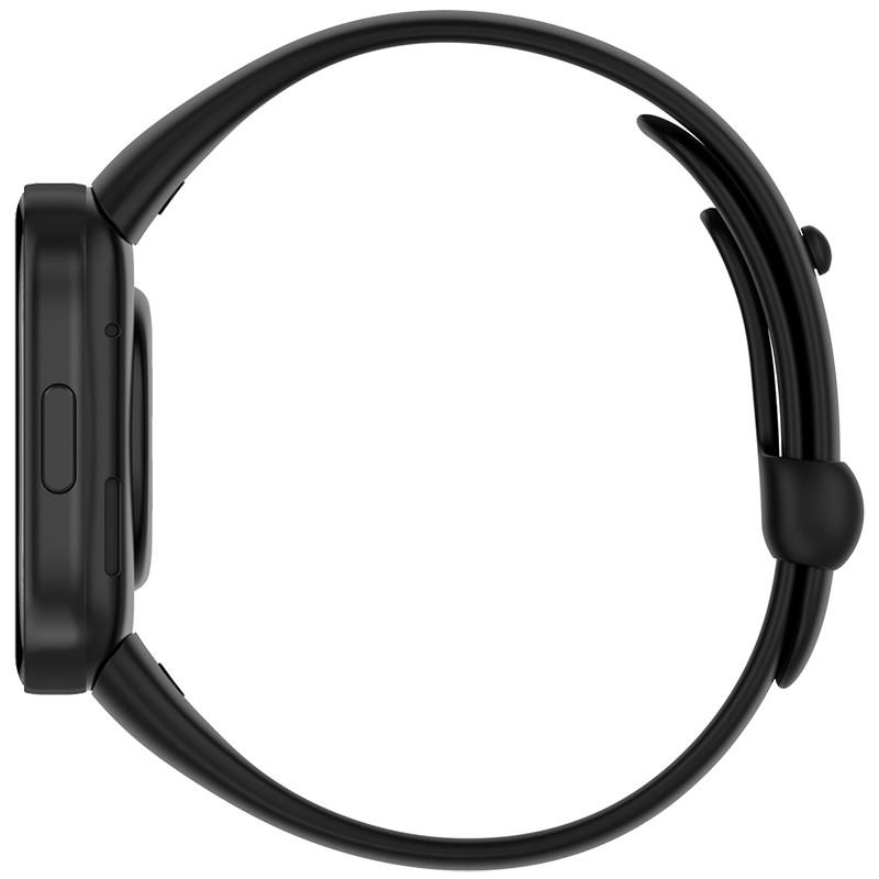 vista lateral de la Correa Sports de silicona negra para Xiaomi Redmi Watch 3