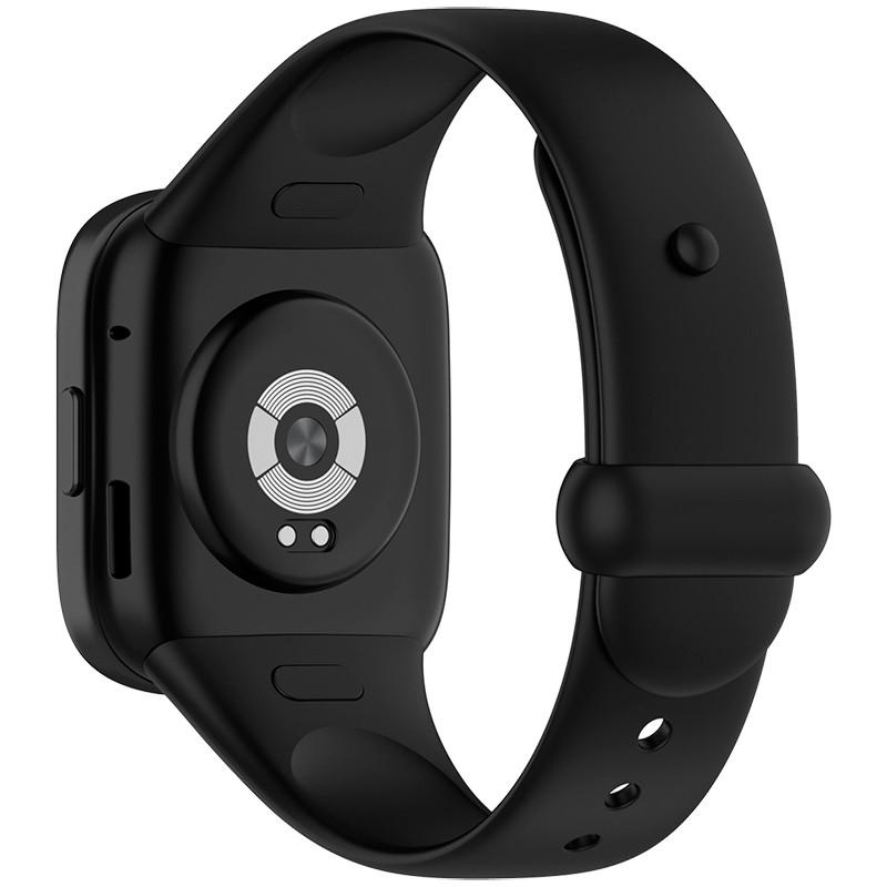 vista trasera de la Correa Sports de silicona negra para Xiaomi Redmi Watch 3