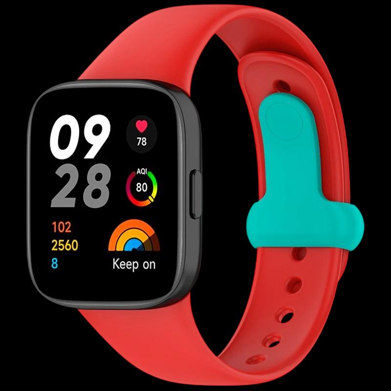 Correa Sports de silicona roja para Xiaomi Redmi Watch 3