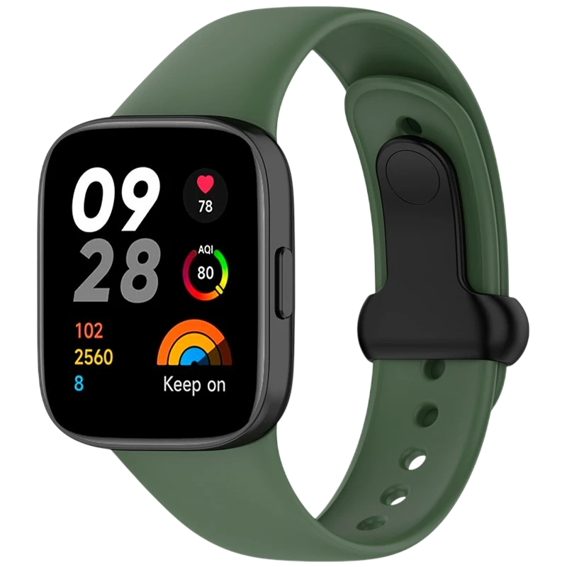 Correa Sports de silicona verde para Xiaomi Redmi Watch 3