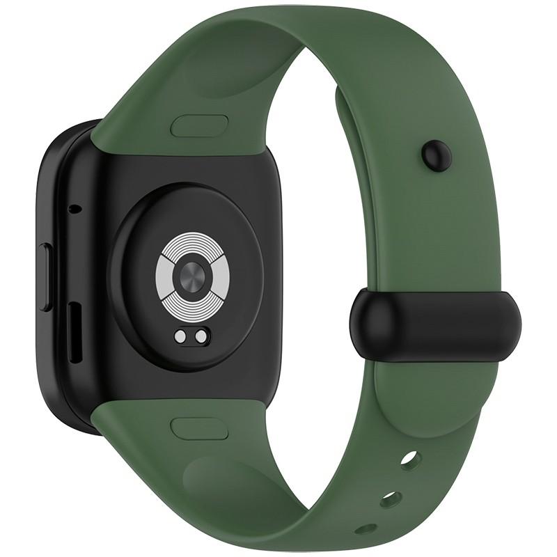 vista trasera de la Correa Sports de silicona verde para Xiaomi Redmi Watch 3