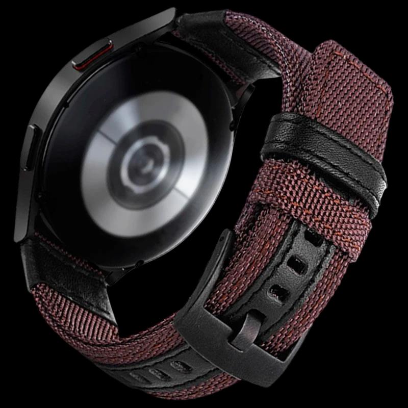 Correa Universal Nailon Ajustable 22mm Café para Smartwatch Xiaomi/Amazfit/Samsung/Huawei/Realme/Ticwatch