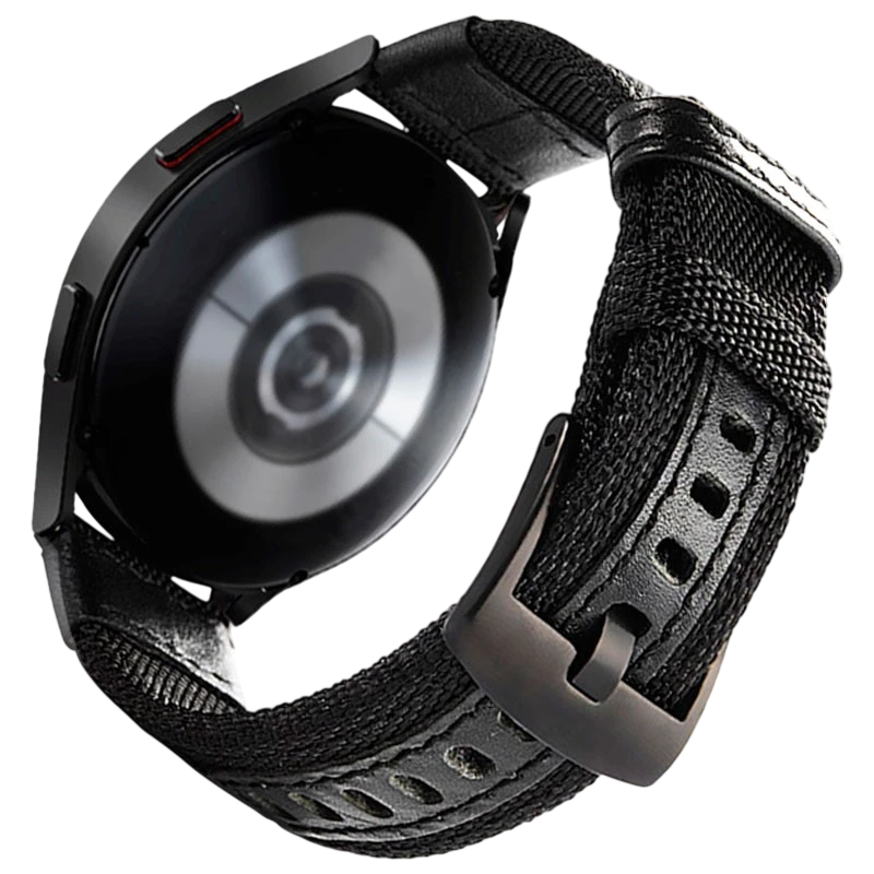 Correa Universal Nailon Ajustable 22mm Negra para Smartwatch Xiaomi/Amazfit/Samsung/Huawei/Realme/Ticwatch