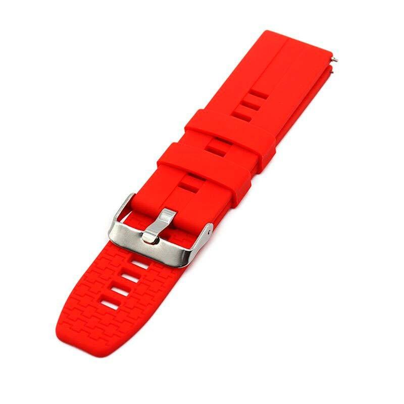 pièces de bracelet en silicone universel rouge 22mm pour smartwatch