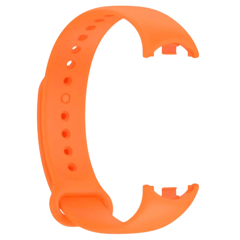 Correa de silicona compatible con Xiaomi Smart Band 8 en color Naranja