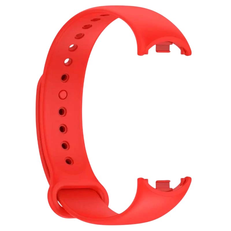 Correa de silicona compatible con Xiaomi Smart Band 8 en color Rojo