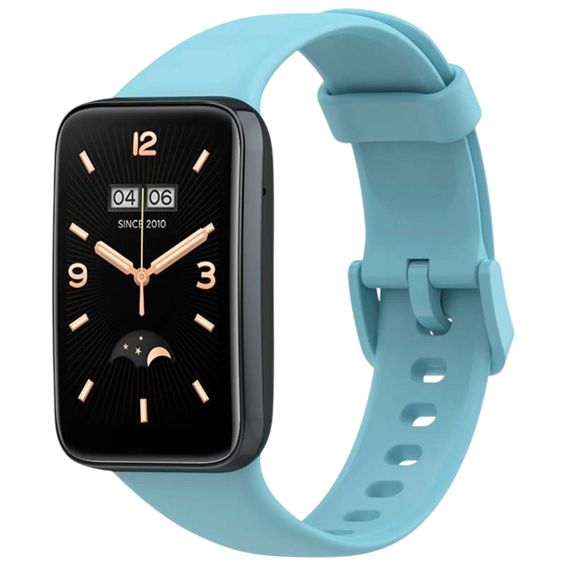 Bracelet en silicone compatible avec Xiaomi Smart Band 7 Pro de couleur Bleu Clair