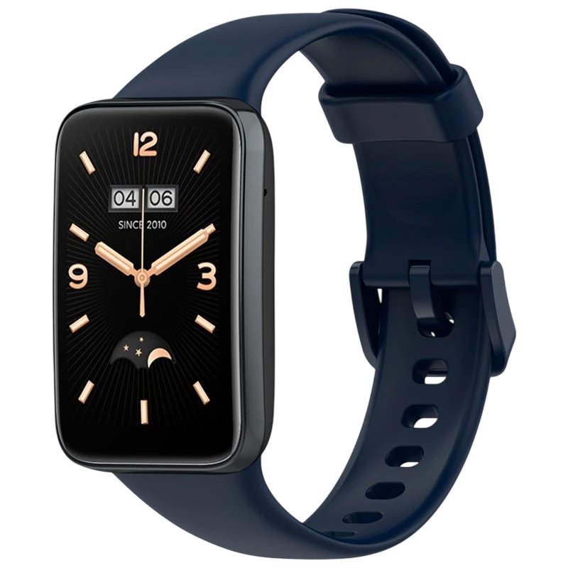 Bracelet en silicone compatible avec Xiaomi Smart Band 7 Pro de couleur Bleu Marine