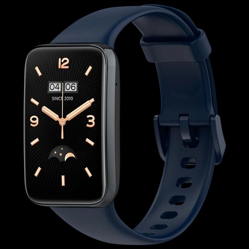 Bracelet en silicone compatible avec Xiaomi Smart Band 7 Pro de couleur Bleu Marine