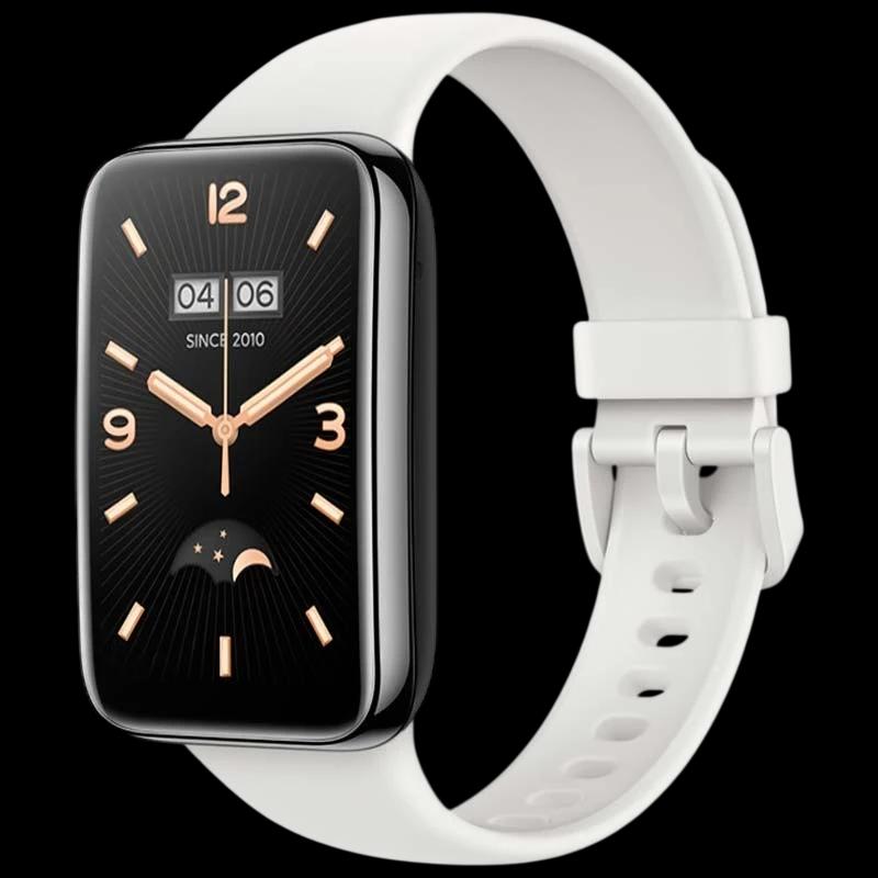 Bracelet en silicone compatible avec Xiaomi Smart Band 7 Pro de couleur Blanc