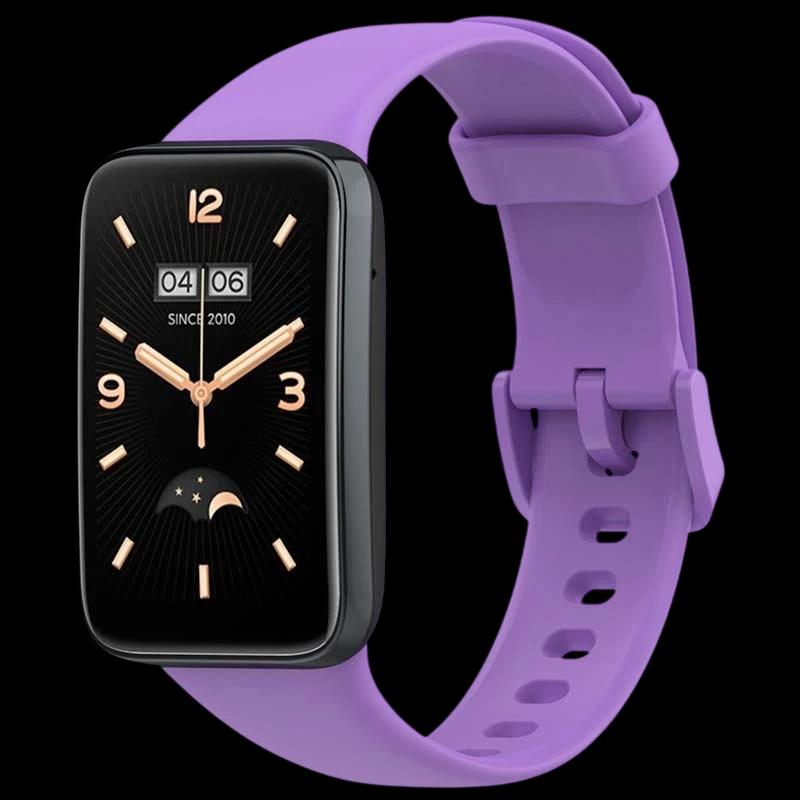 Bracelet en silicone compatible avec Xiaomi Smart Band 7 Pro de couleur Pourpre