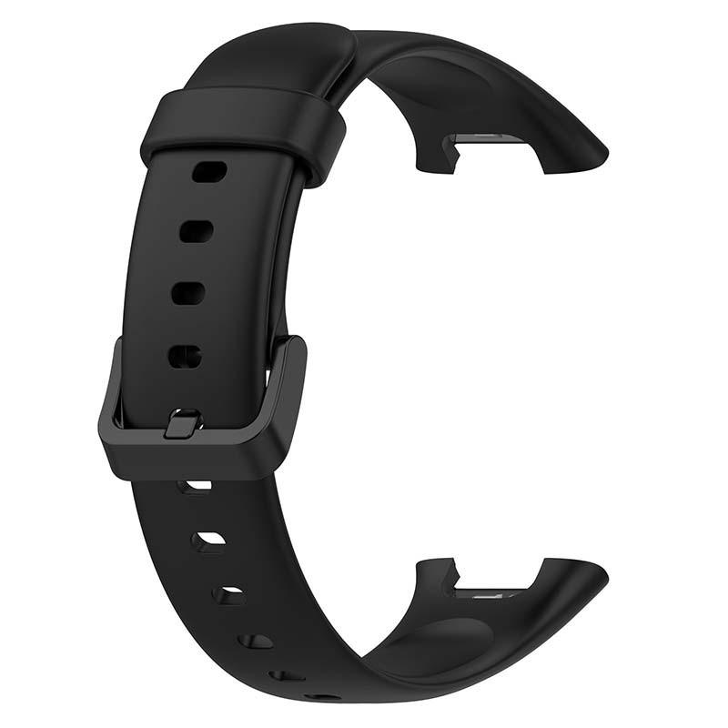 enganches de la Correa de silicona compatible con Xiaomi Smart Band 7 Pro en color Negro