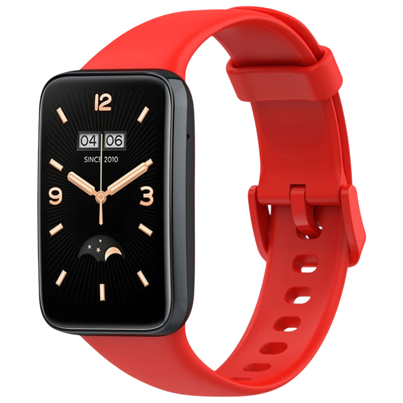 Bracelet en silicone compatible avec Xiaomi Smart Band 7 Pro de couleur Rouge