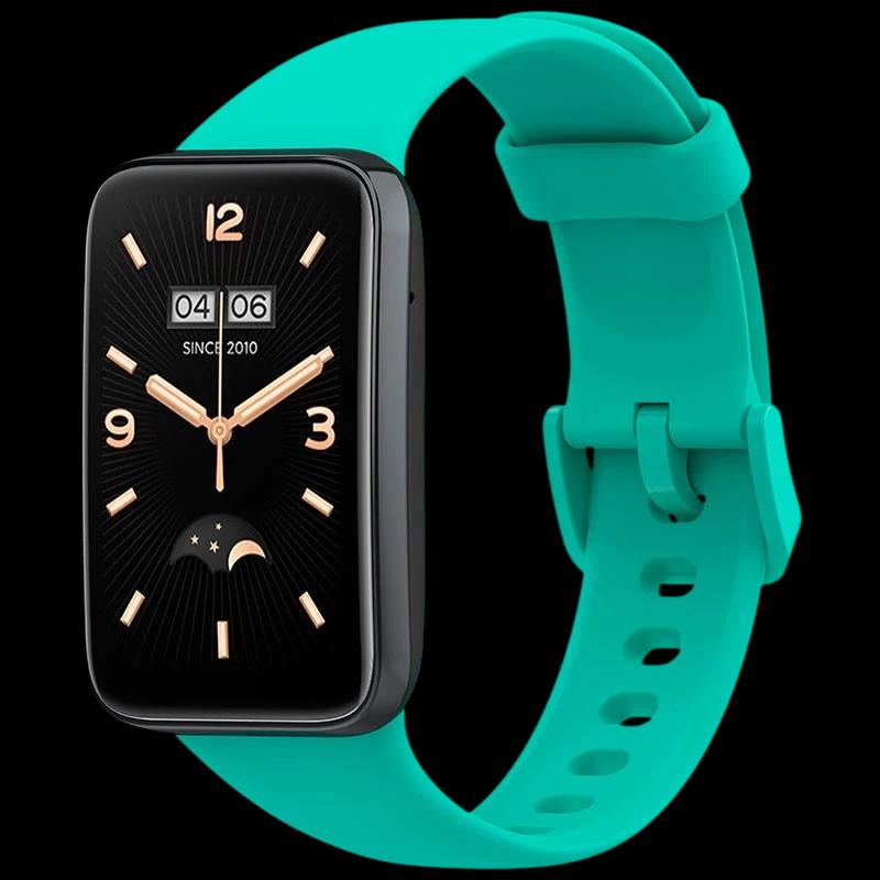 Bracelet en silicone compatible avec Xiaomi Smart Band 7 Pro de couleur Turquoise