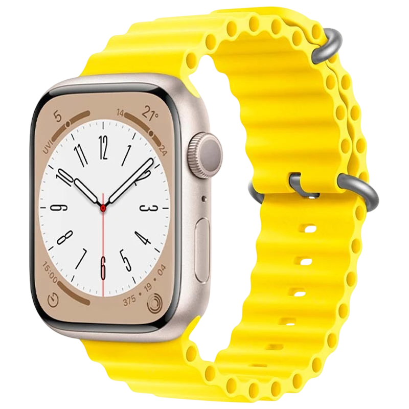 Bracelet Apple Watch 42/44/45/49mm Wave Jaune