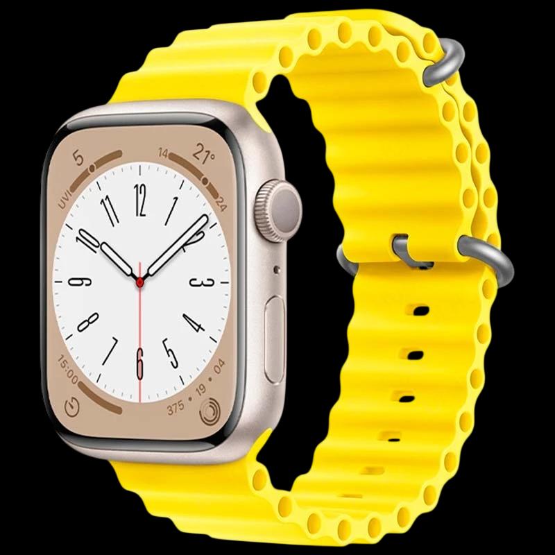Bracelet Apple Watch 42/44/45/49mm Wave Jaune