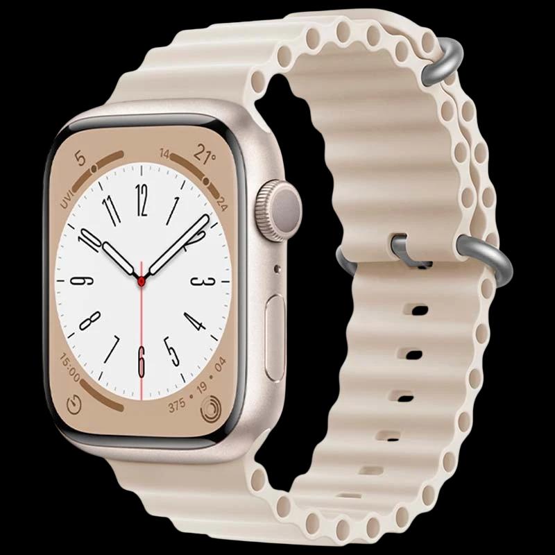 Pulseira Apple Watch 38/40/41mm Wave Branco Estrela
