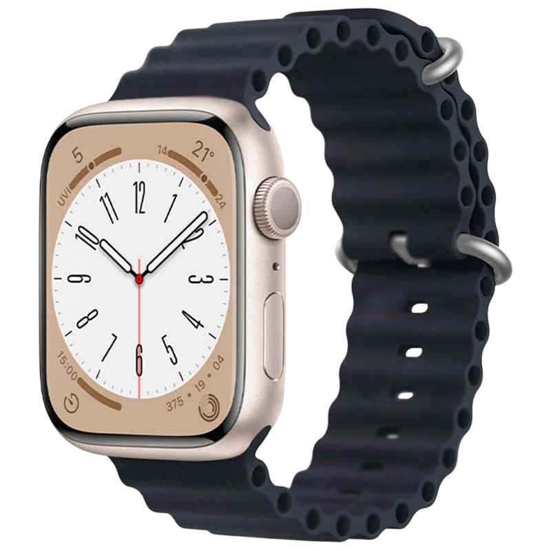 Bracelet Apple Watch 42/44/45/49mm Wave Noir