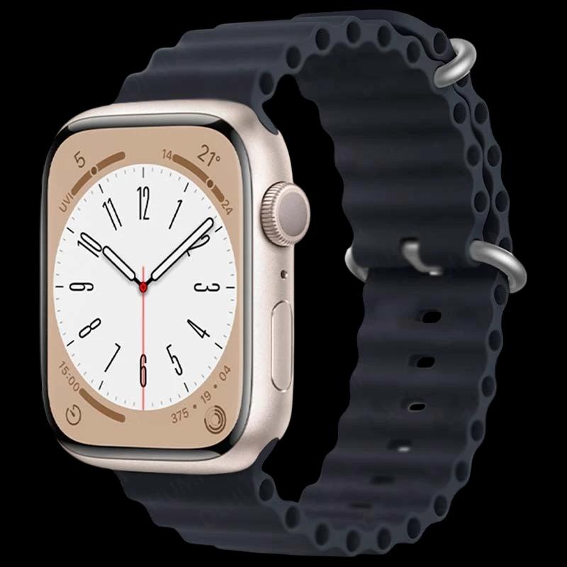 Bracelet Apple Watch 42/44/45/49mm Wave Noir
