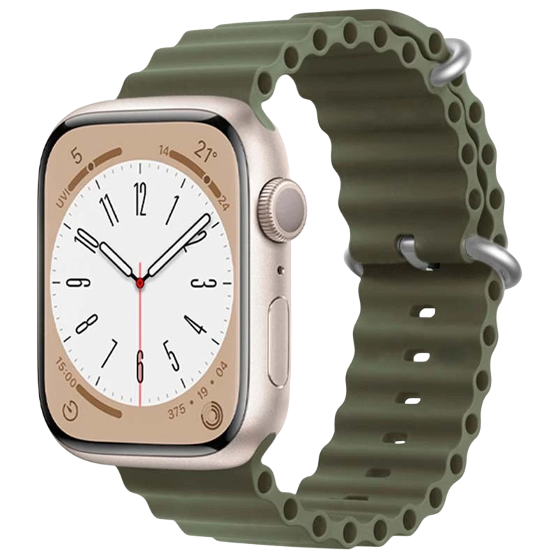 Pulseira Apple Watch 42/44/45/49mm Wave Verde Alpino
