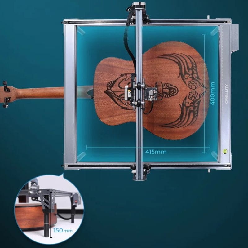 Gravador a laser Creality Falcon 10W com área de trabalho de 400 x 415 mm