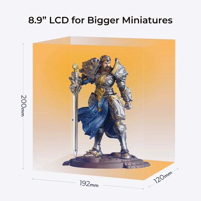 Dimensões de Creality Halot-PLAY Ecrã LCD monocromático, Impressão de alta precisão Cinzento 8,9'' - Impressora de resina