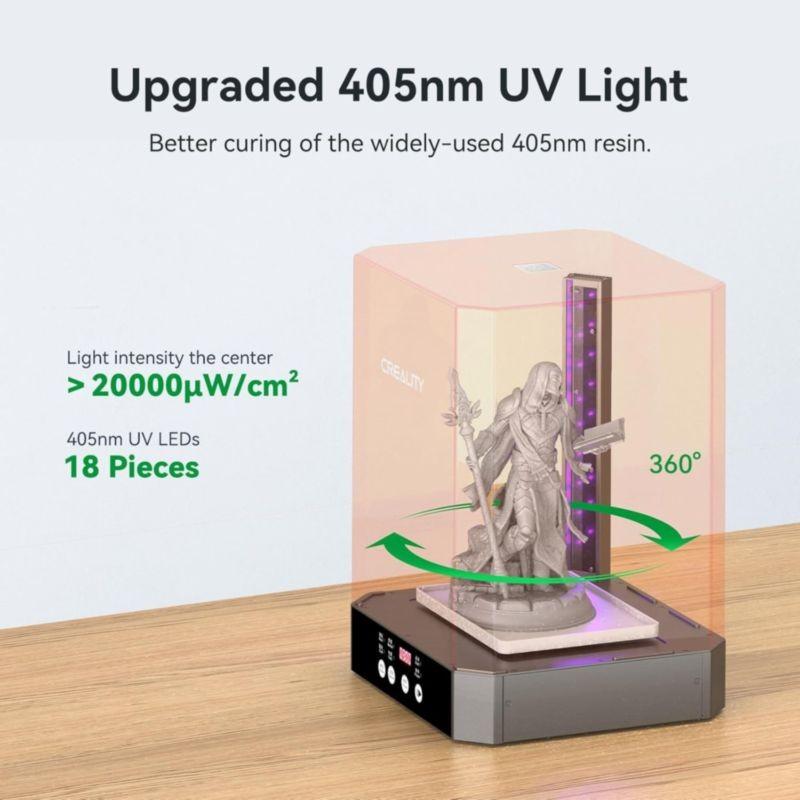 Estación Lavado y Curado Creality UW-03 con 18 LEDS UV de 405mm