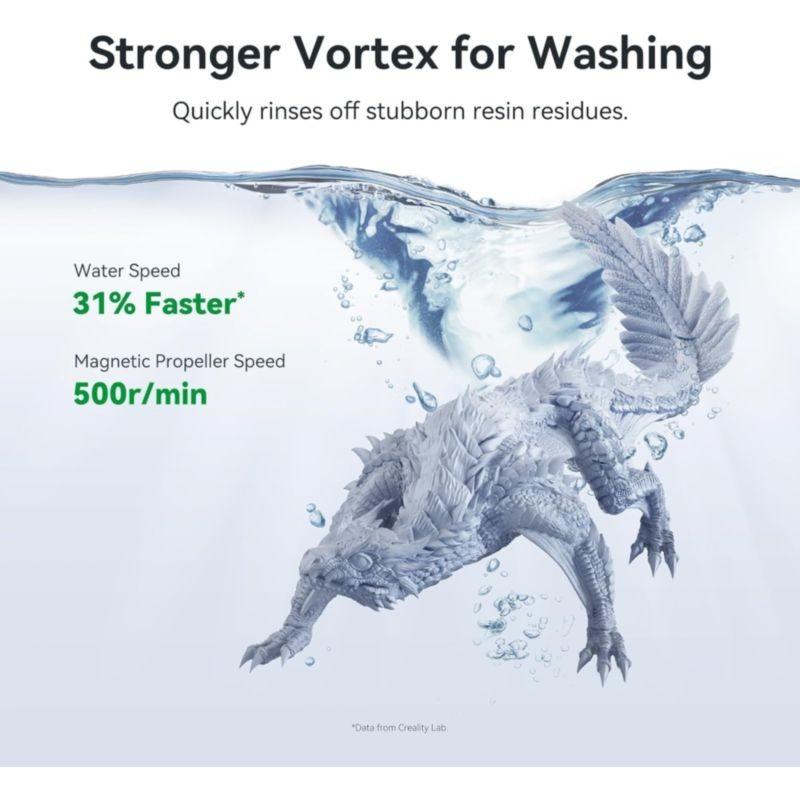 Estación Lavado y Curado Creality UW-03 con propulsor magnético de 500 rpm