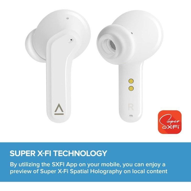 Creative Labs Creative Zen Air Quad Bluetooth Microphones White - Écouteurs sans fil Super x-Fi