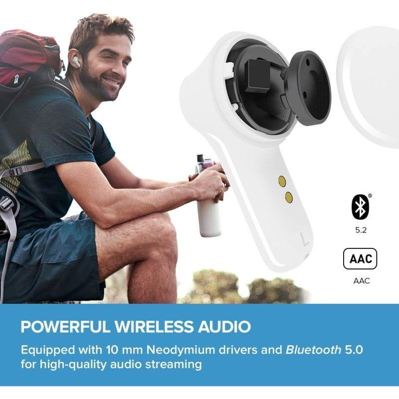 Creative Labs Creative Zen Air Quad Bluetooth Microphones White - Casque d'écoute sans fil 10 mm Drivers