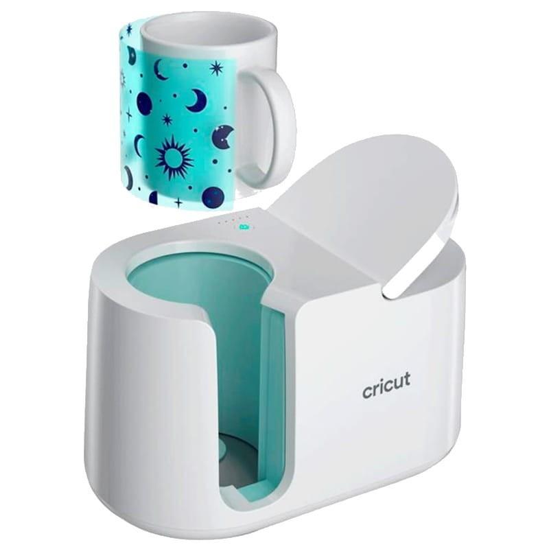 Cricut Mug Press Blanco - Plancha para tazas Lateral izquierdo con taza