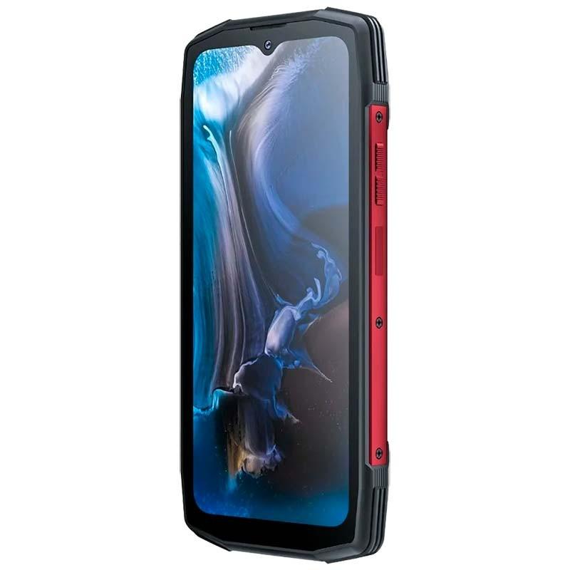 A vista frontal e lateral direita do Telemóvel Cubot KingKong Star 12GB/256GB Vermelho