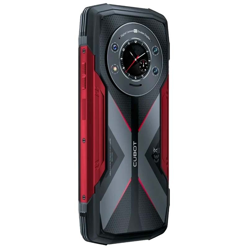 A vista traseira e lateral direita do Telemóvel Cubot KingKong Star 12GB/256GB Vermelho