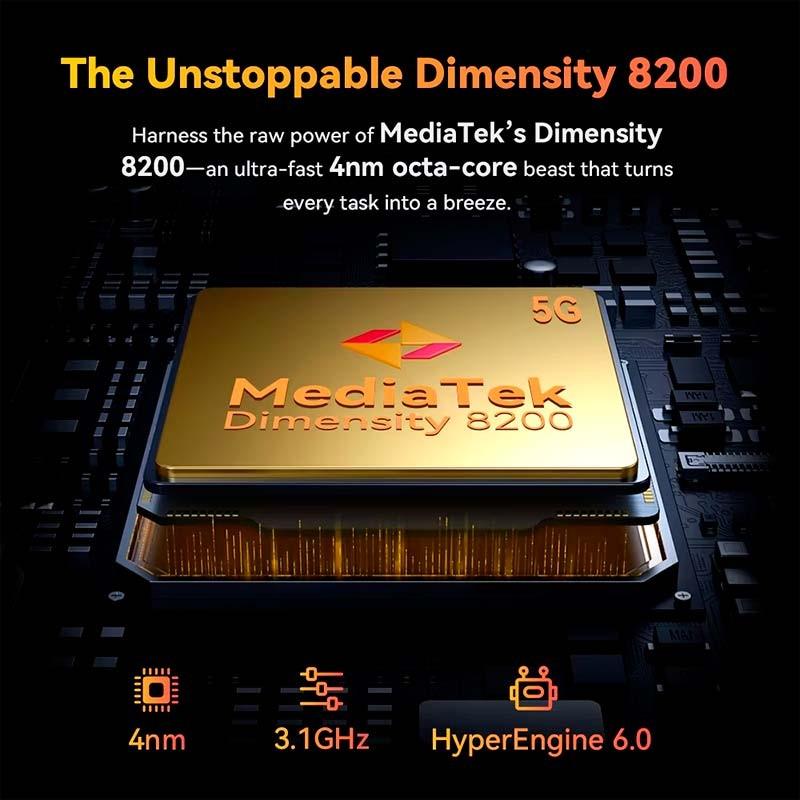 Cubot KingKong X Pro 12GB/256GB - chipset Dimensity 8200 de 4nm