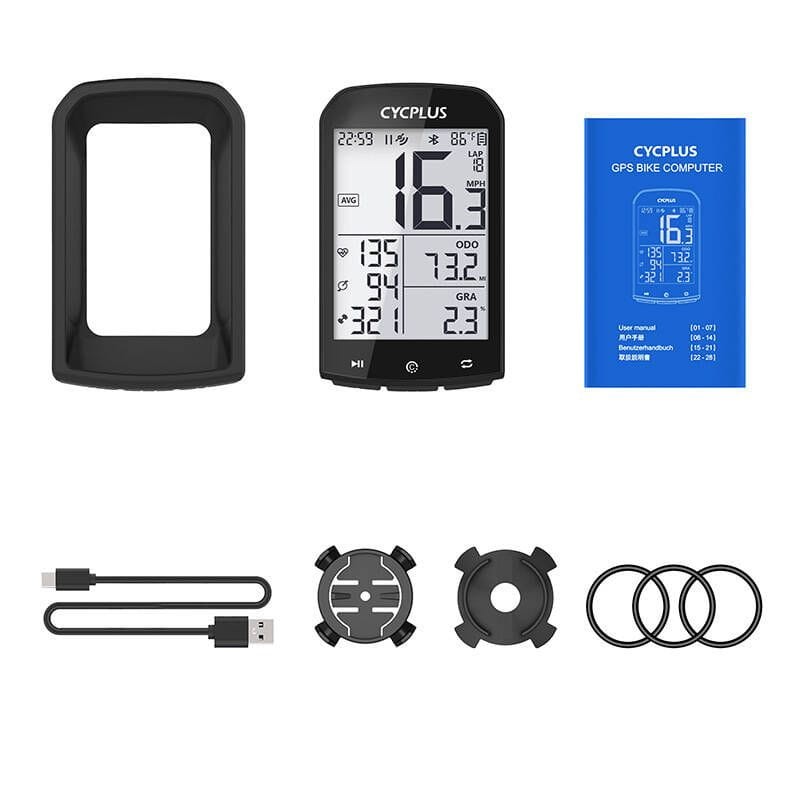 Contenido de Cycplus M1 GPS BLE/ANT+ Negro - Ciclocomputador