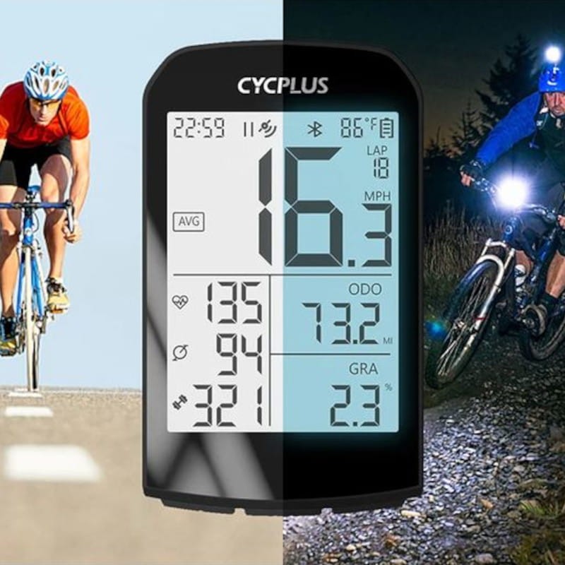 Retroiluminado de Cycplus M1 GPS BLE/ANT+ Negro - Ciclocomputador