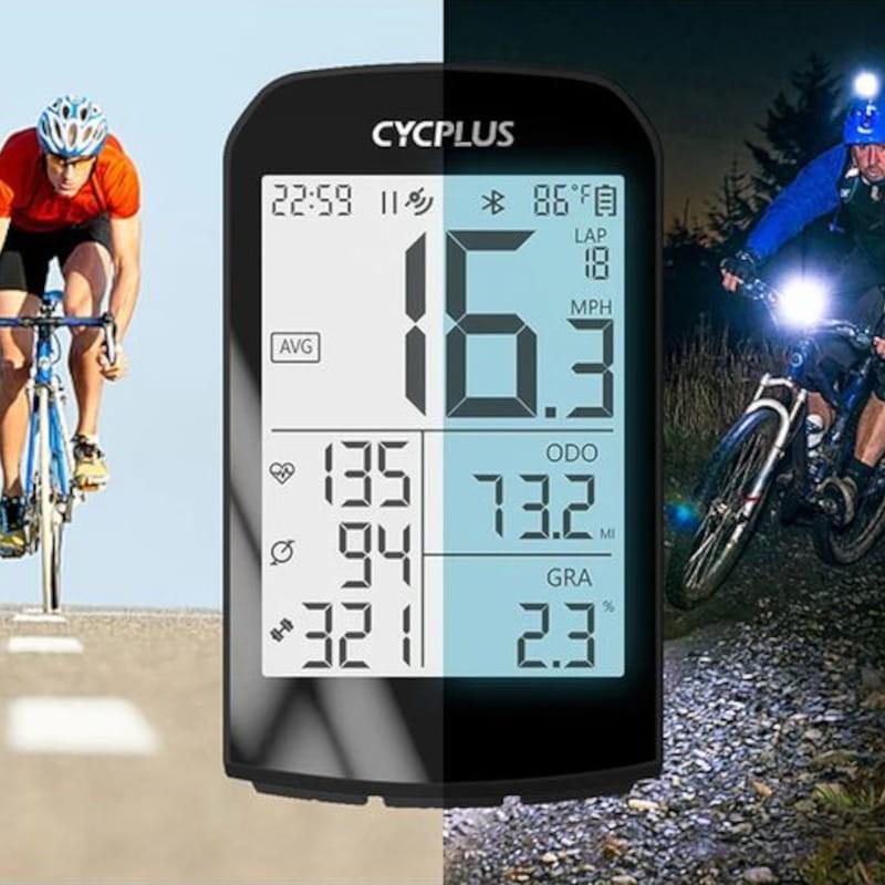 Retroiluminado de Cycplus M1 GPS BLE/ANT+ Negro - Ciclocomputador