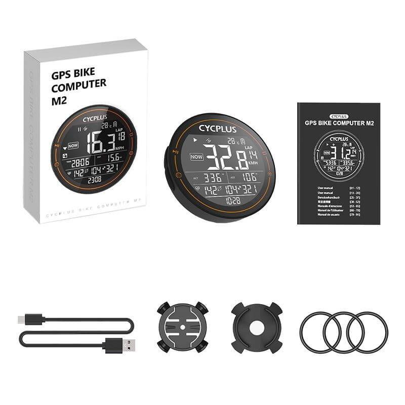 Conteúdo de Cycplus M2 BLE/ANT+ Preto - Ciclocomputador