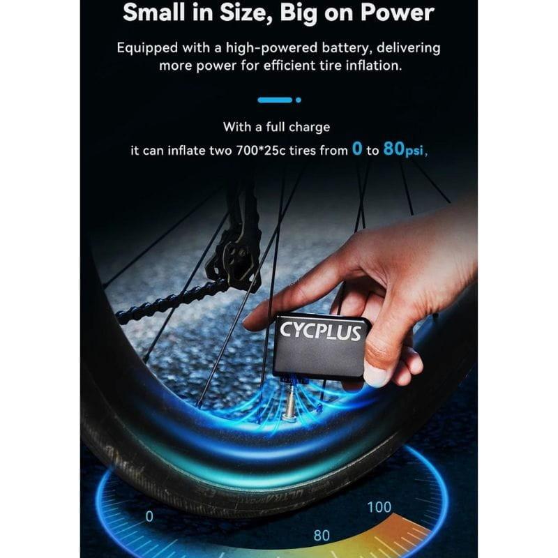 Cycplus AS2 Negro - Inflador eléctrico mini pero potente