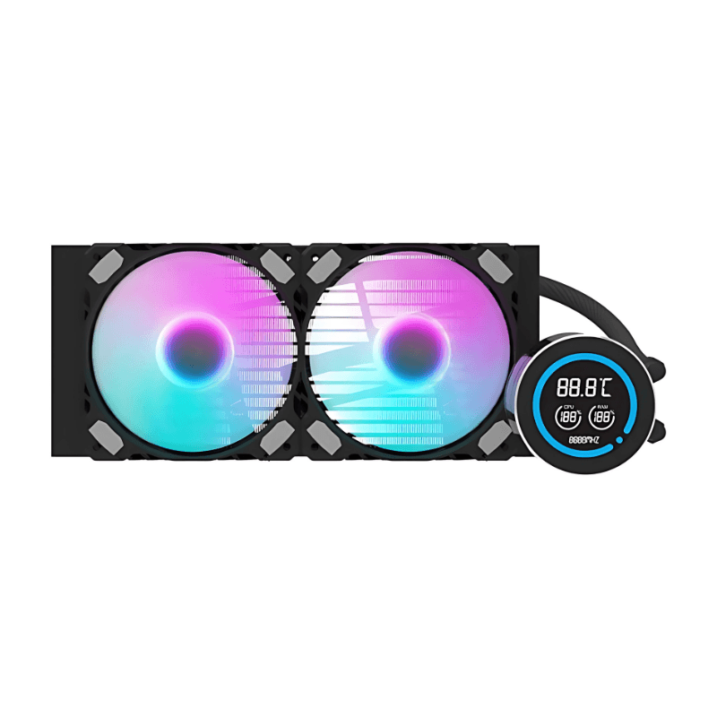 Vista frontal de la Refrigeración líquida Darkflash DN-D240 Negro