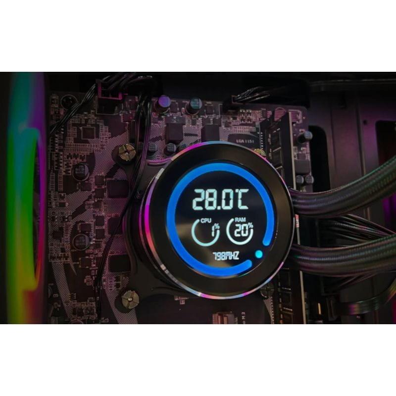 Refrigeración líquida Darkflash DN-D240 Negro con pantalla LCD de 2.1 pulgadas