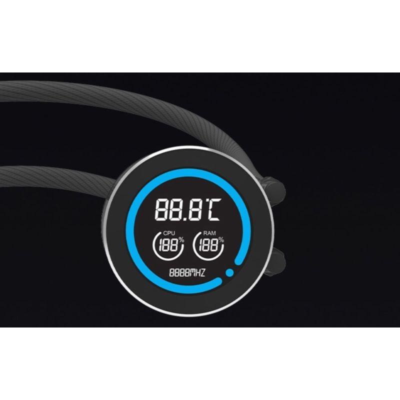 Refrigeración líquida Darkflash DN-D240 Negro con bloque de agua de cobre y un radiador de aluminio,