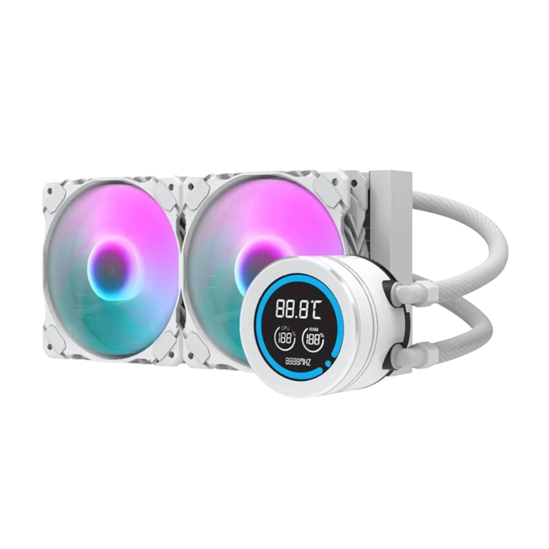 Darkflash DN 240 Blanco - Sistema de refrigeración líquida